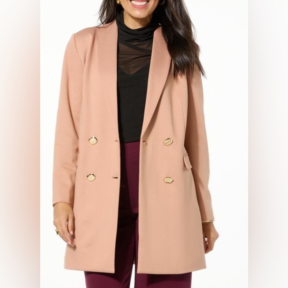 Coleen Lopez Double Breasted Ponte Knit Blazer - Picture 4 of 10